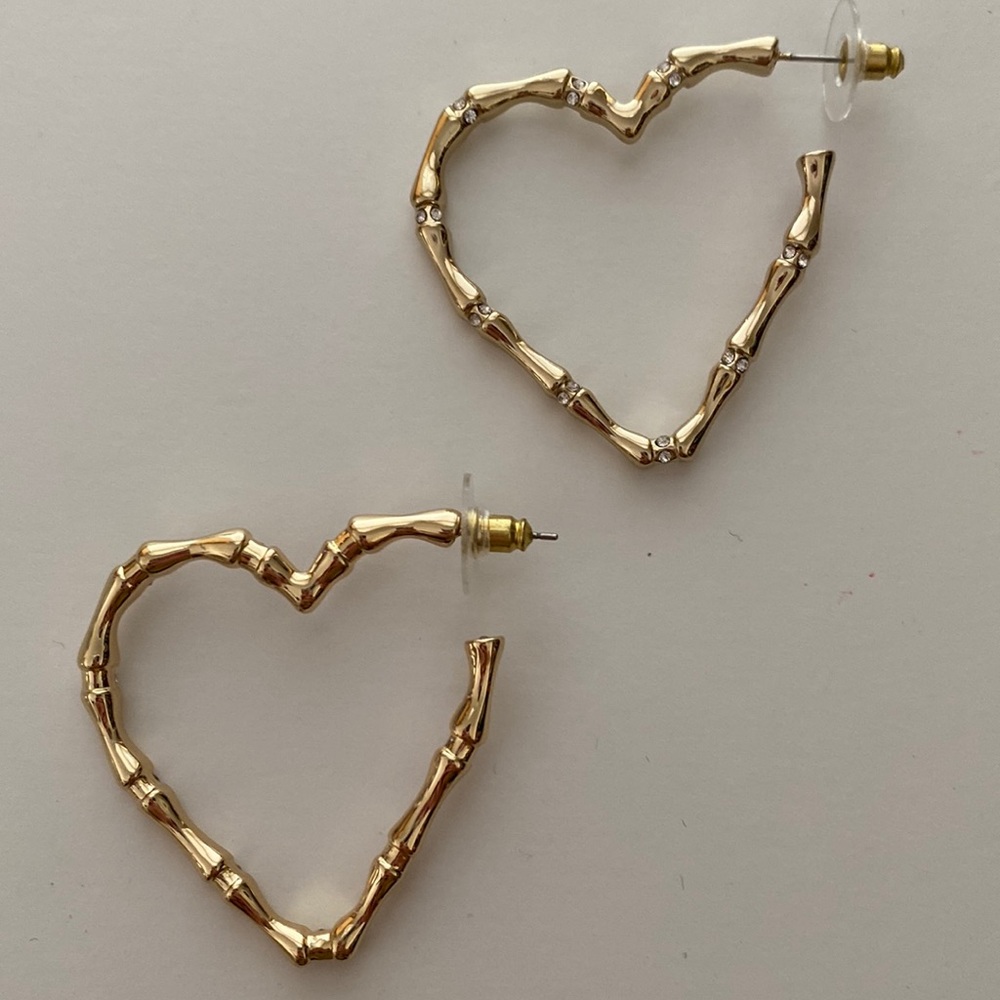Lilly Pulitzer bamboo heart earrings